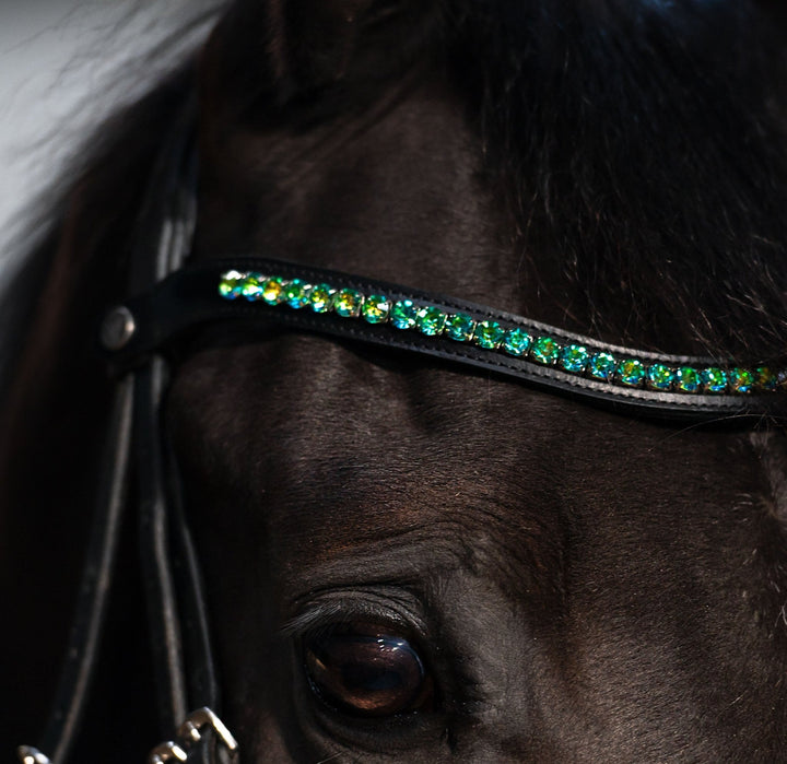 Frontriem Feline Donkergroen - Vísolde