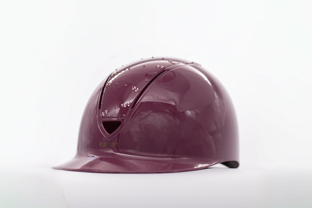 Scale riding helmet Bordeaux red Sparkle