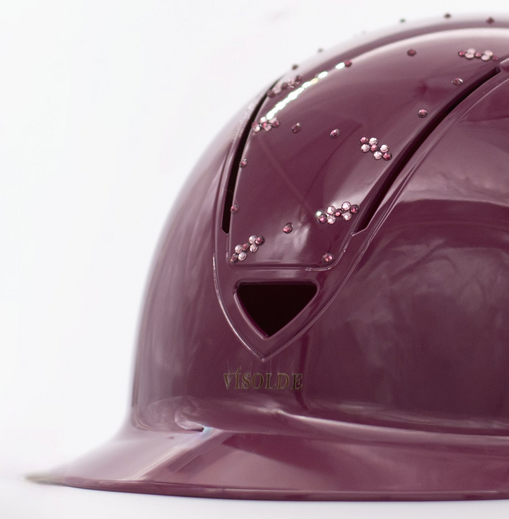 Scale riding helmet Bordeaux red Sparkle