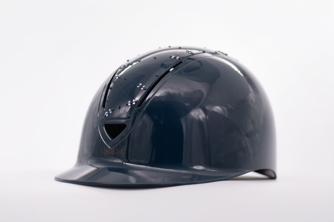 Riding helmet Petrol Blue Sparkle