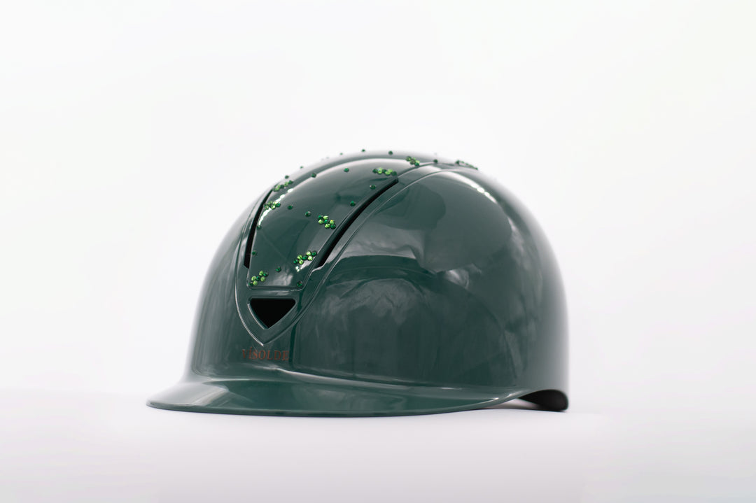 Scale riding helmet Dark green Sparkle