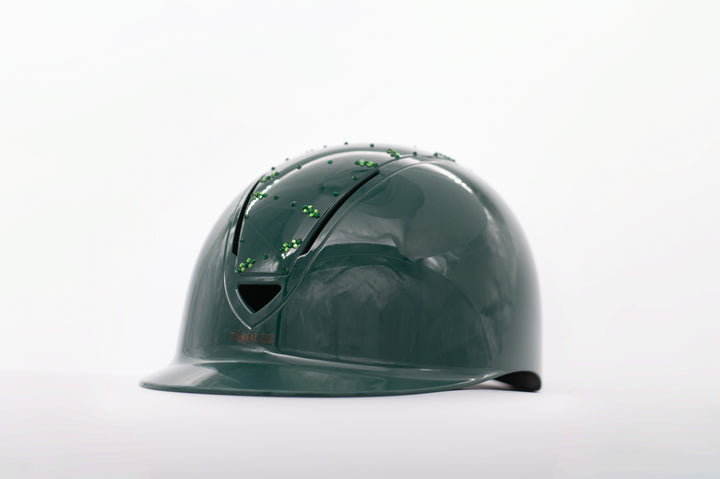 Scale riding helmet Dark green Sparkle