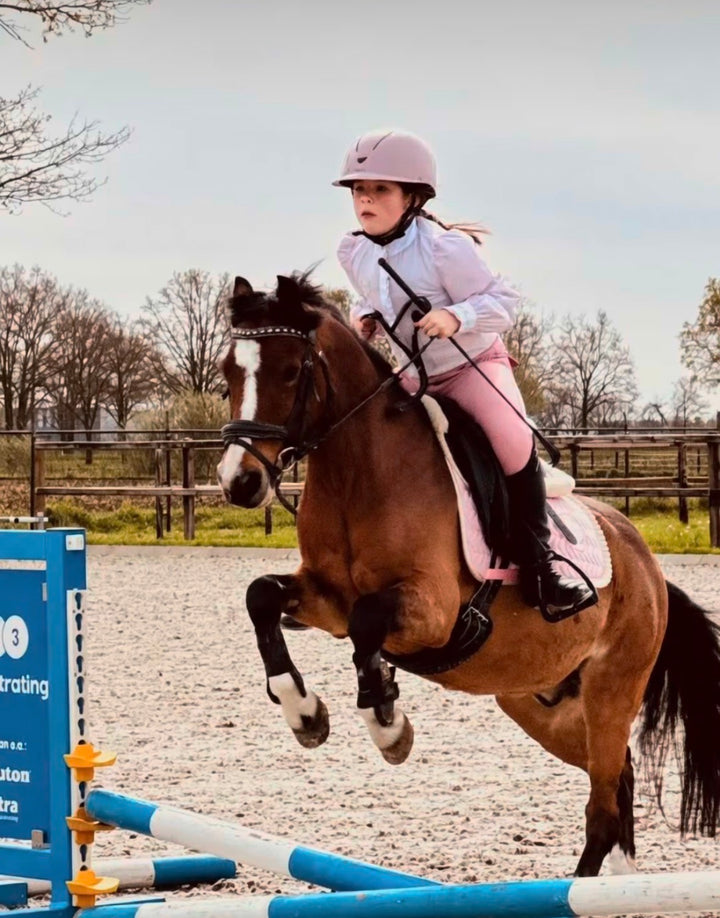 Rose gold riding helmet
