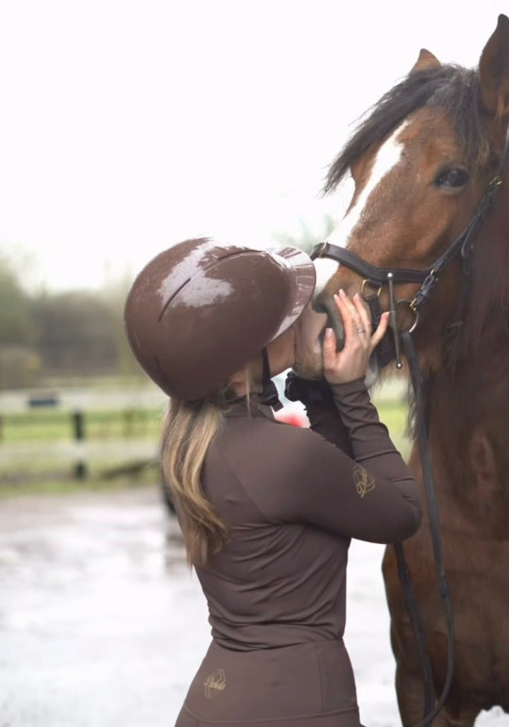 Paardrijhelm Bruin - Vísolde
