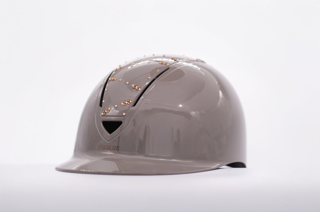 Paardrijhelm Taupe Sparkle - Vísolde