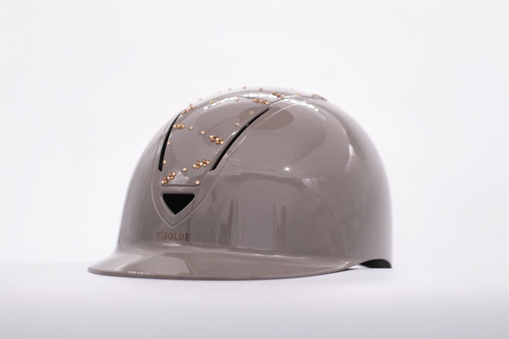 Paardrijhelm Taupe Sparkle - Vísolde