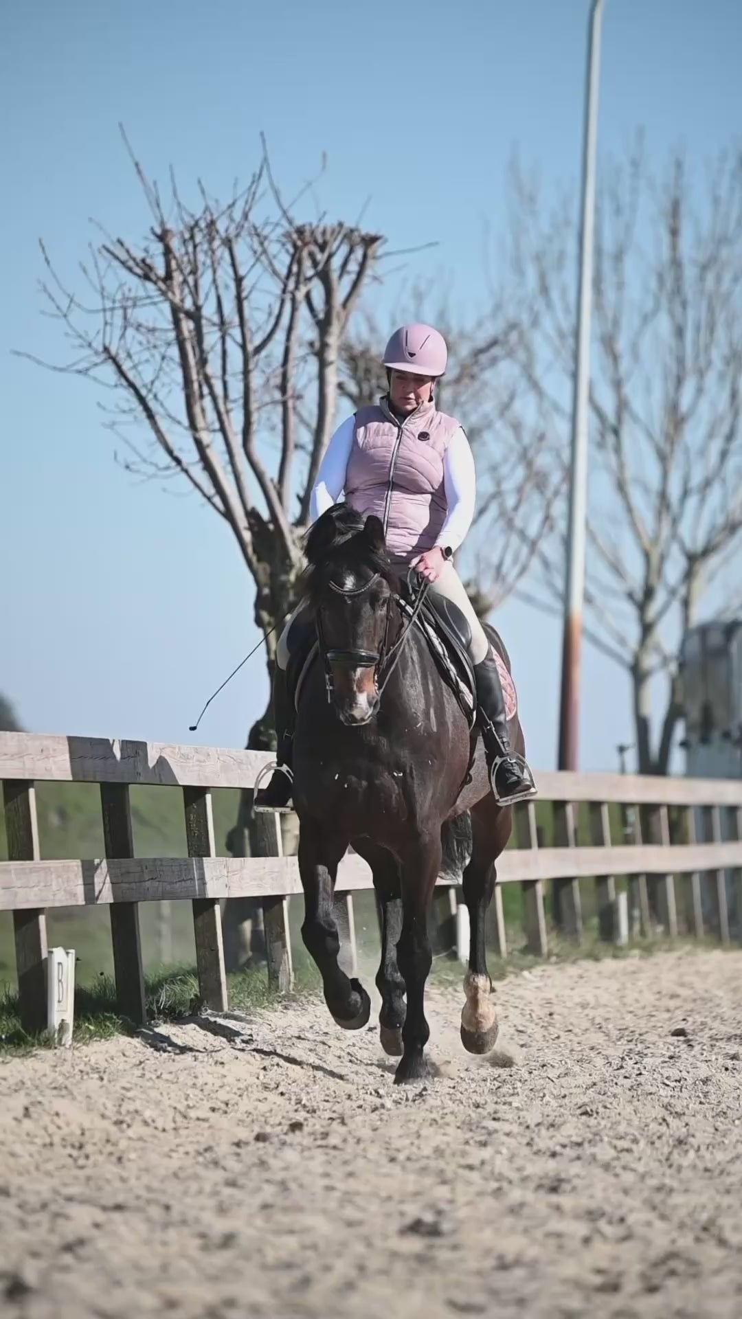 Rose gold riding helmet