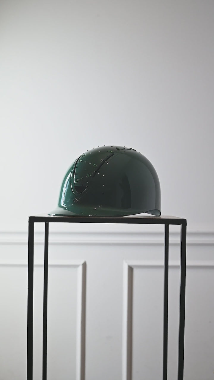Scale riding helmet Dark green Sparkle