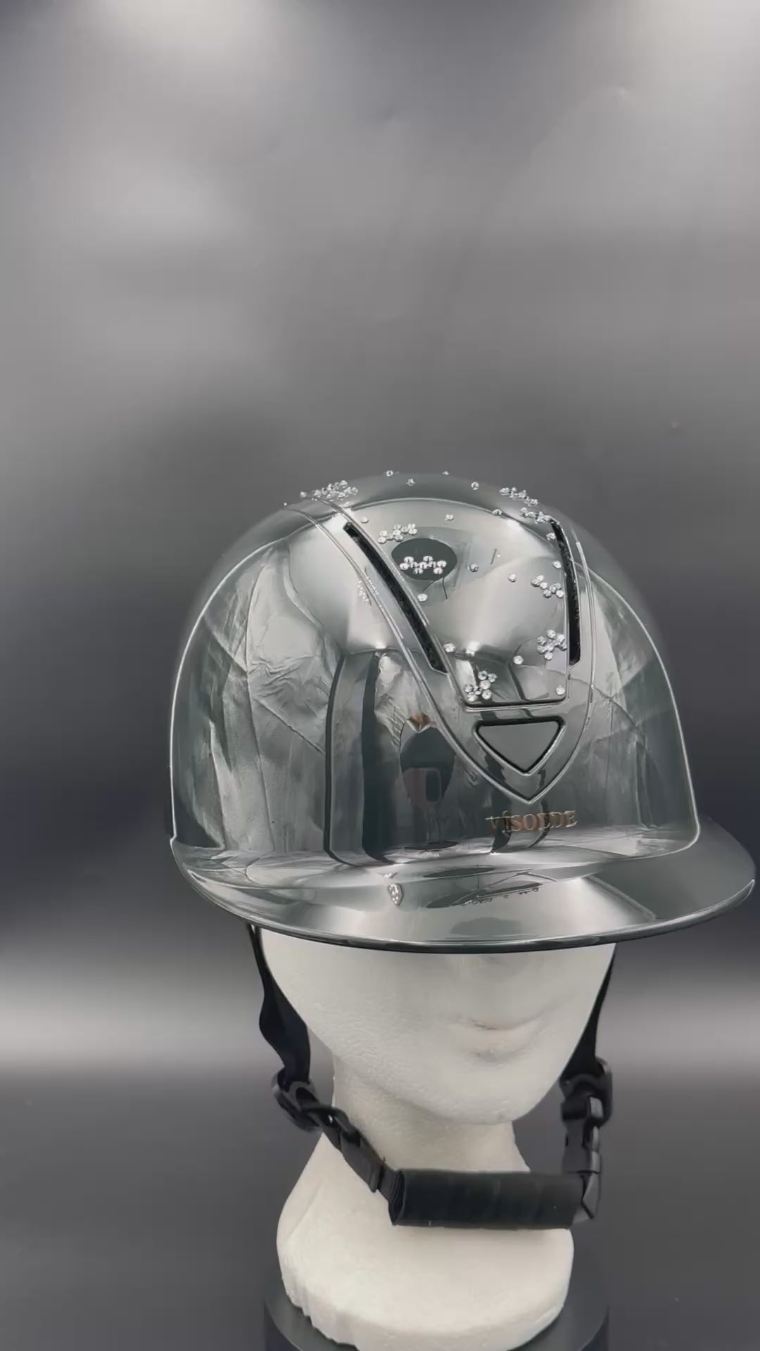 Schaal paardrijhelm Zwart Sparkle