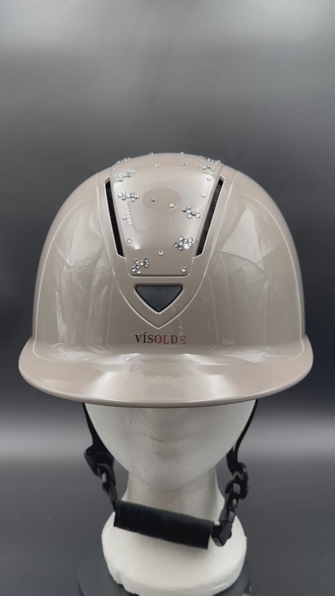 Paardrijhelm Taupe Sparkle