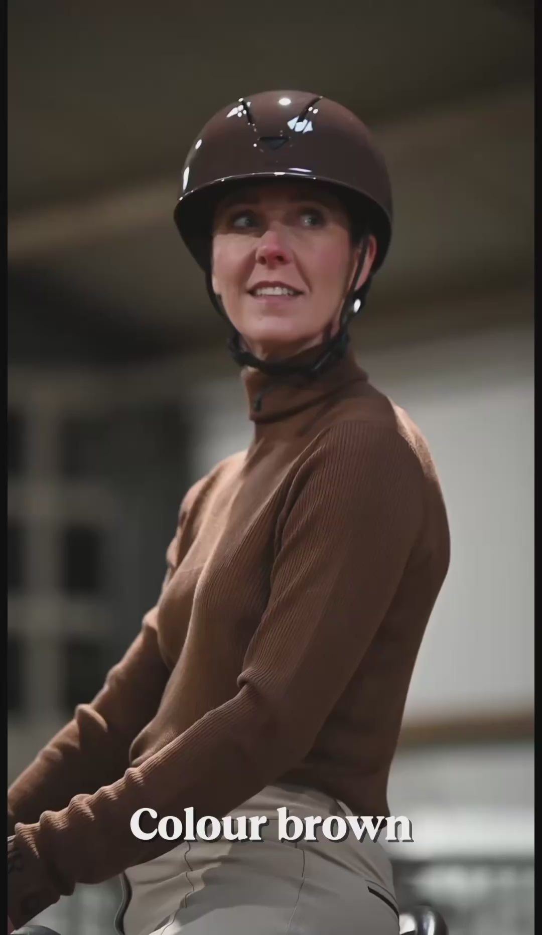 Schaal paardrijhelm Bruin Elegance