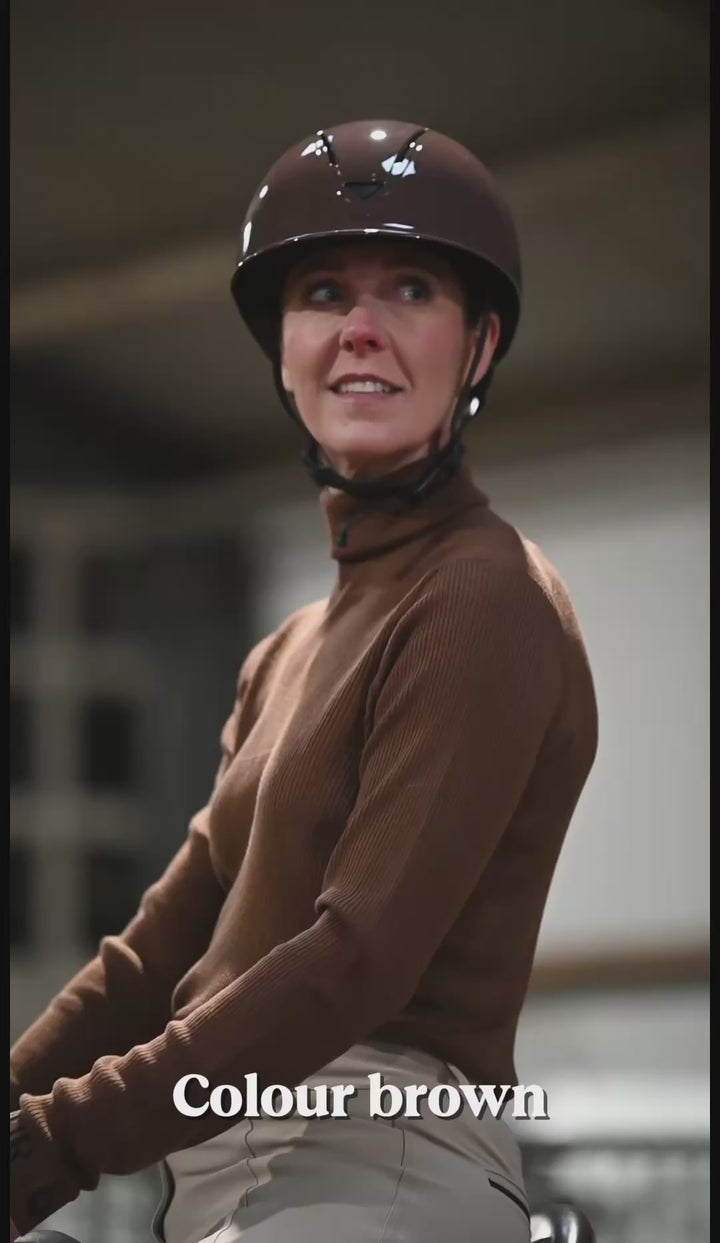 Schaal paardrijhelm Bruin Elegance