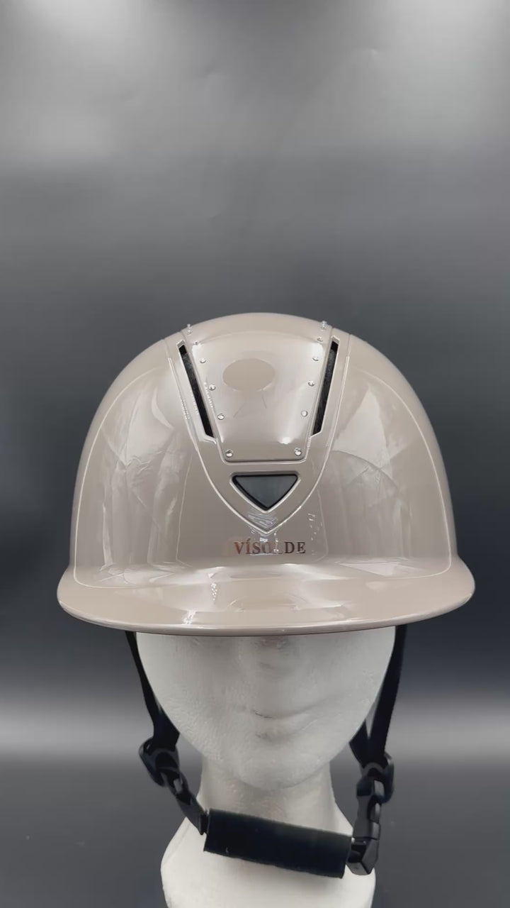 Paardrijhelm Taupe Elegance
