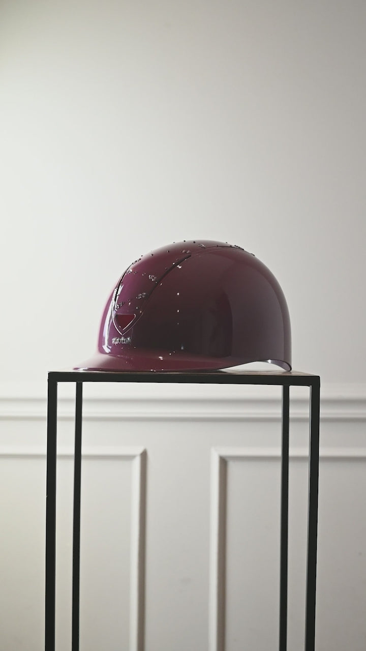 Scale riding helmet Bordeaux red Sparkle