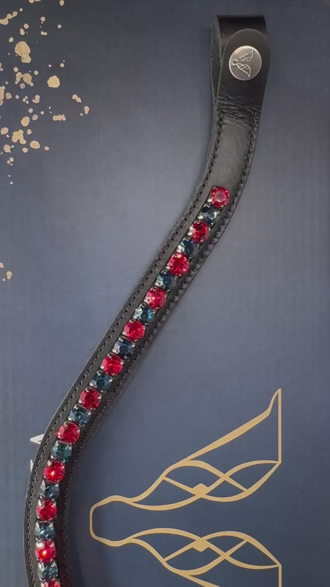 Frontriem Blauw Rood