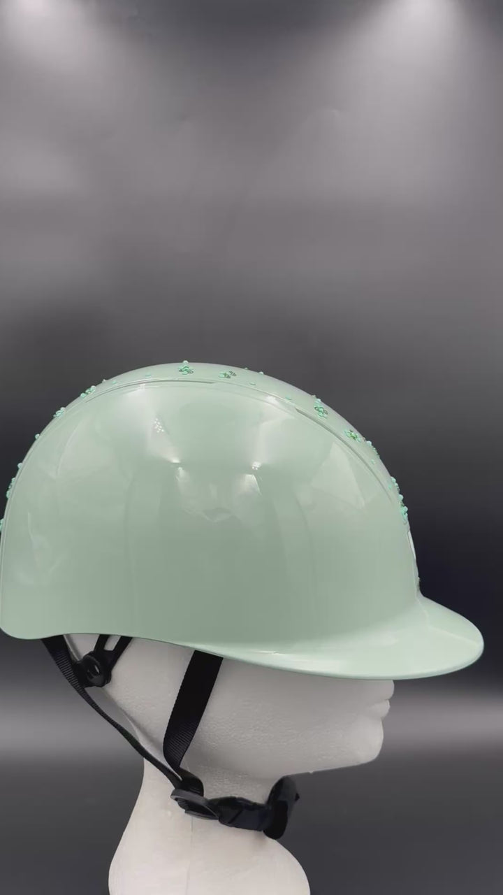 Paardrijhelm Mintgroen Sparkle