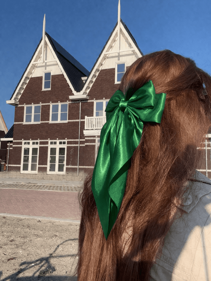 Satijnen Haarstrik Groen - Vísolde