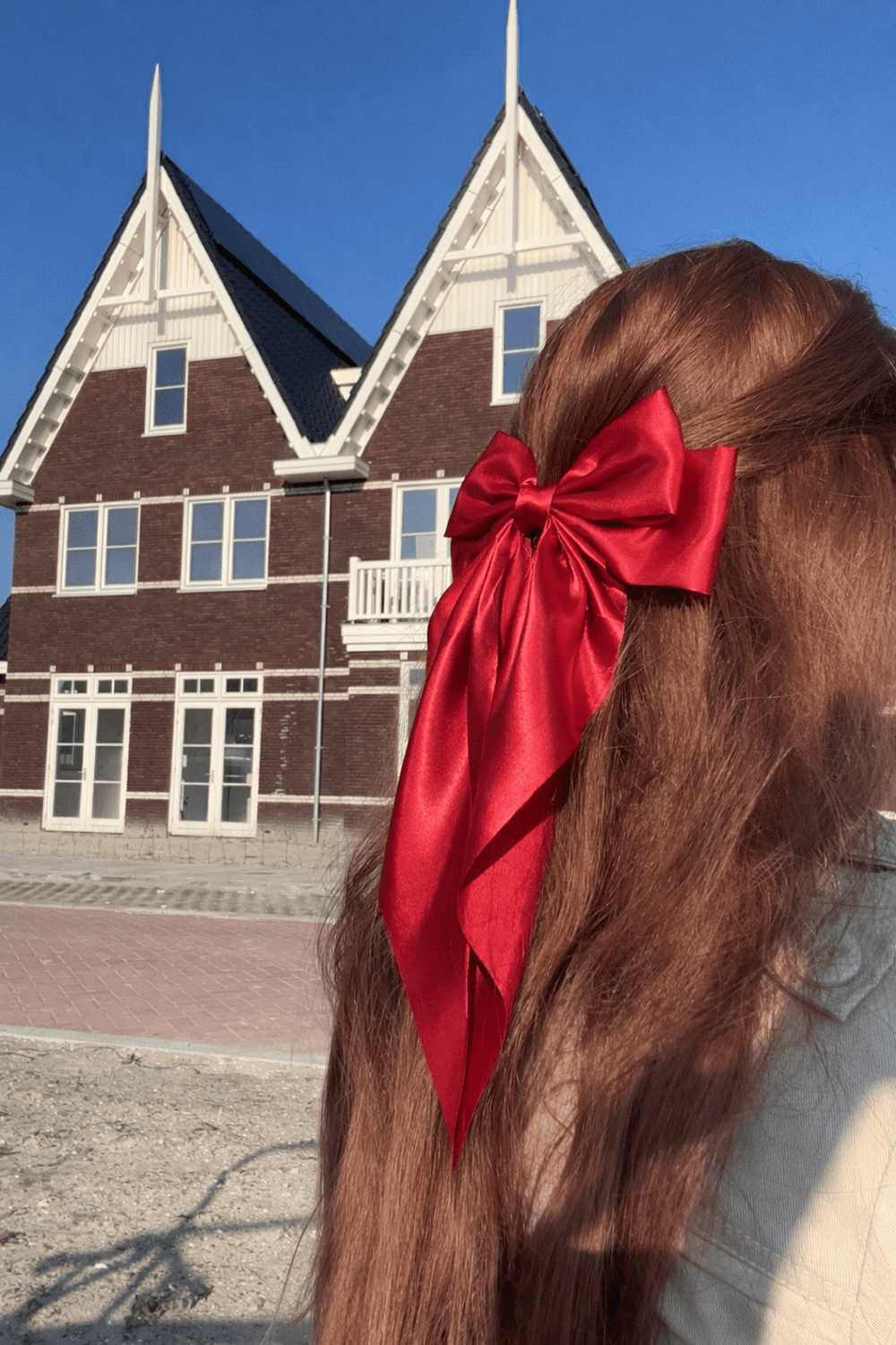 Satijnen Haarstrik Rood - Vísolde