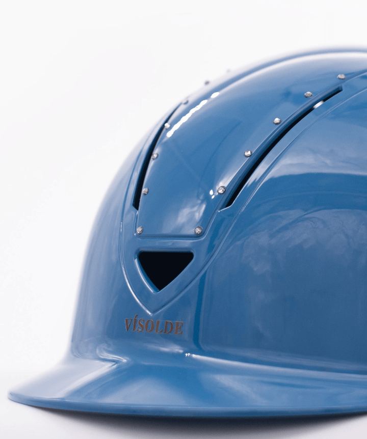 Schaal paardrijhelm Blauw Elegance - Vísolde