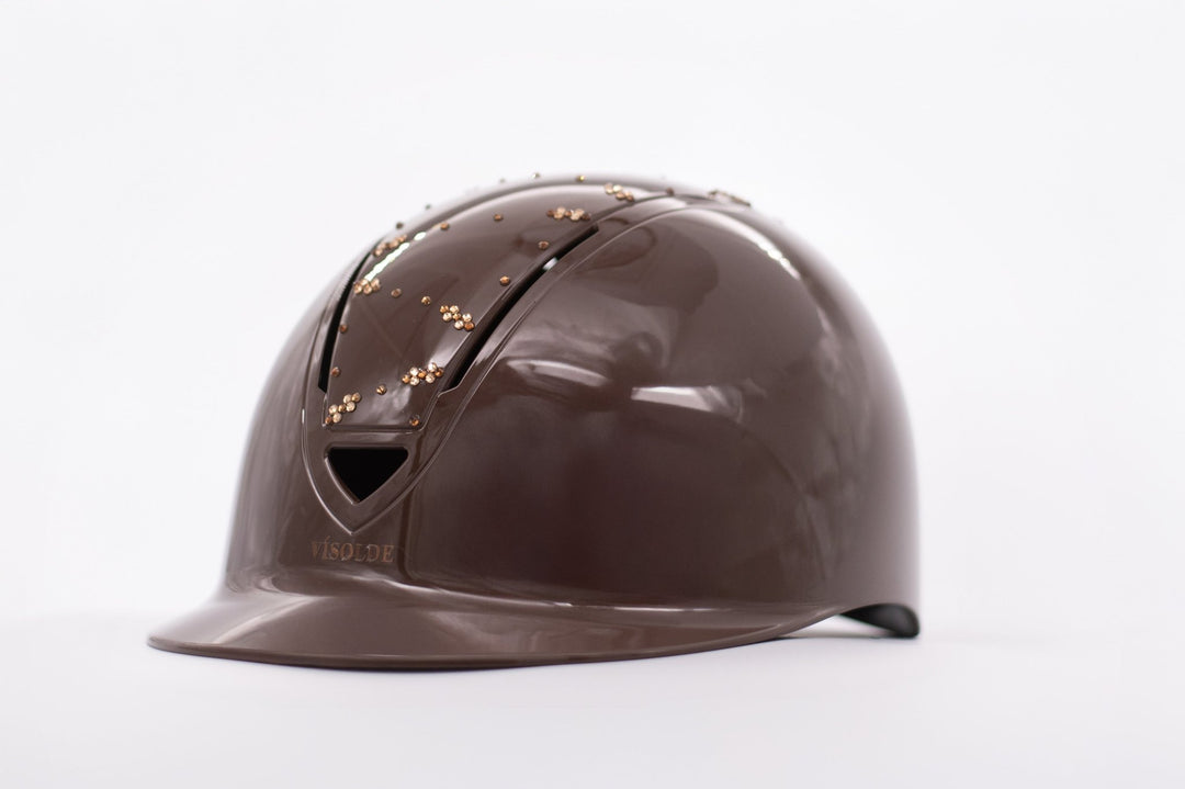 Schaal paardrijhelm Bruin Sparkle - Vísolde