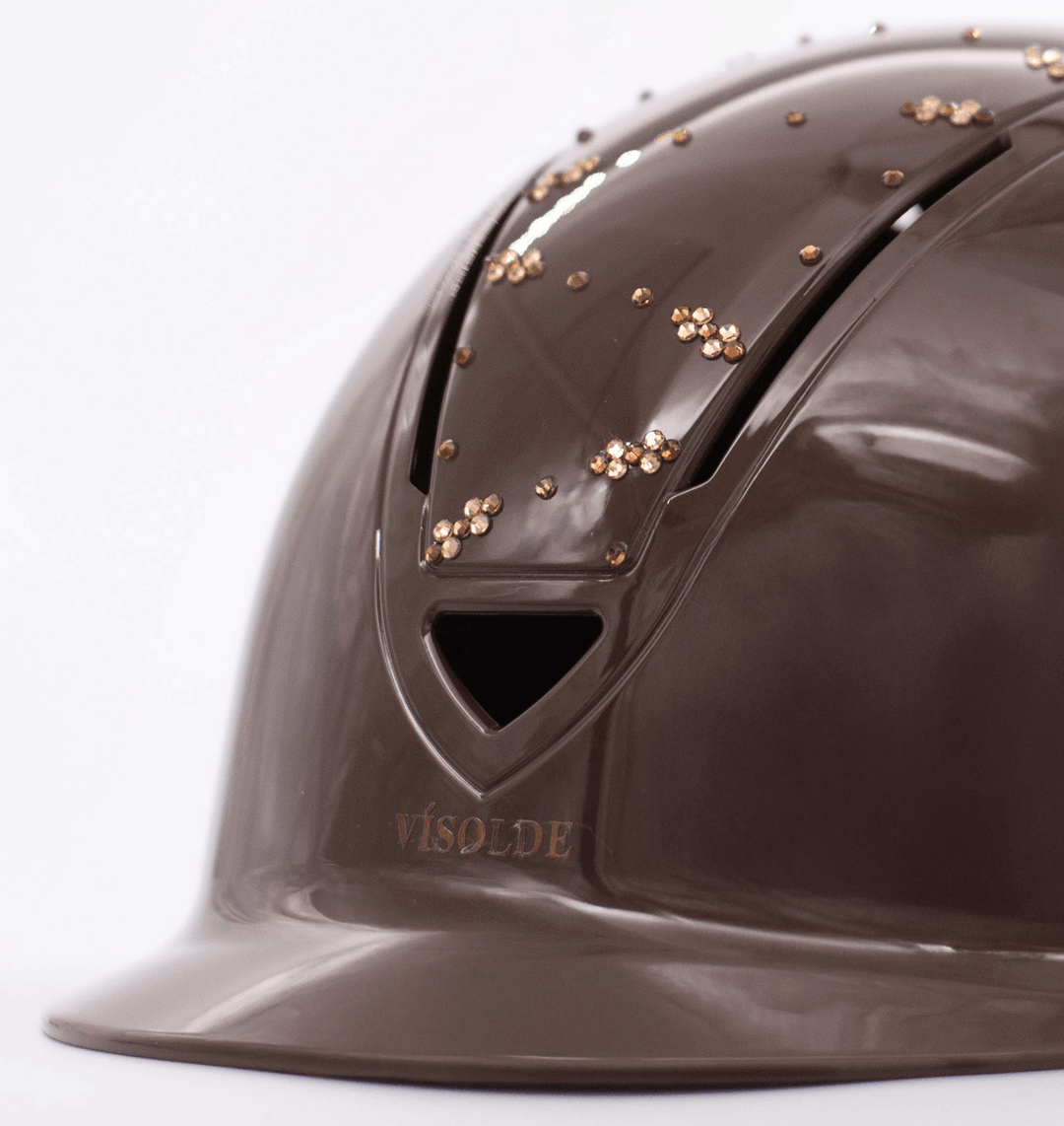 Schaal paardrijhelm Bruin Sparkle - Vísolde