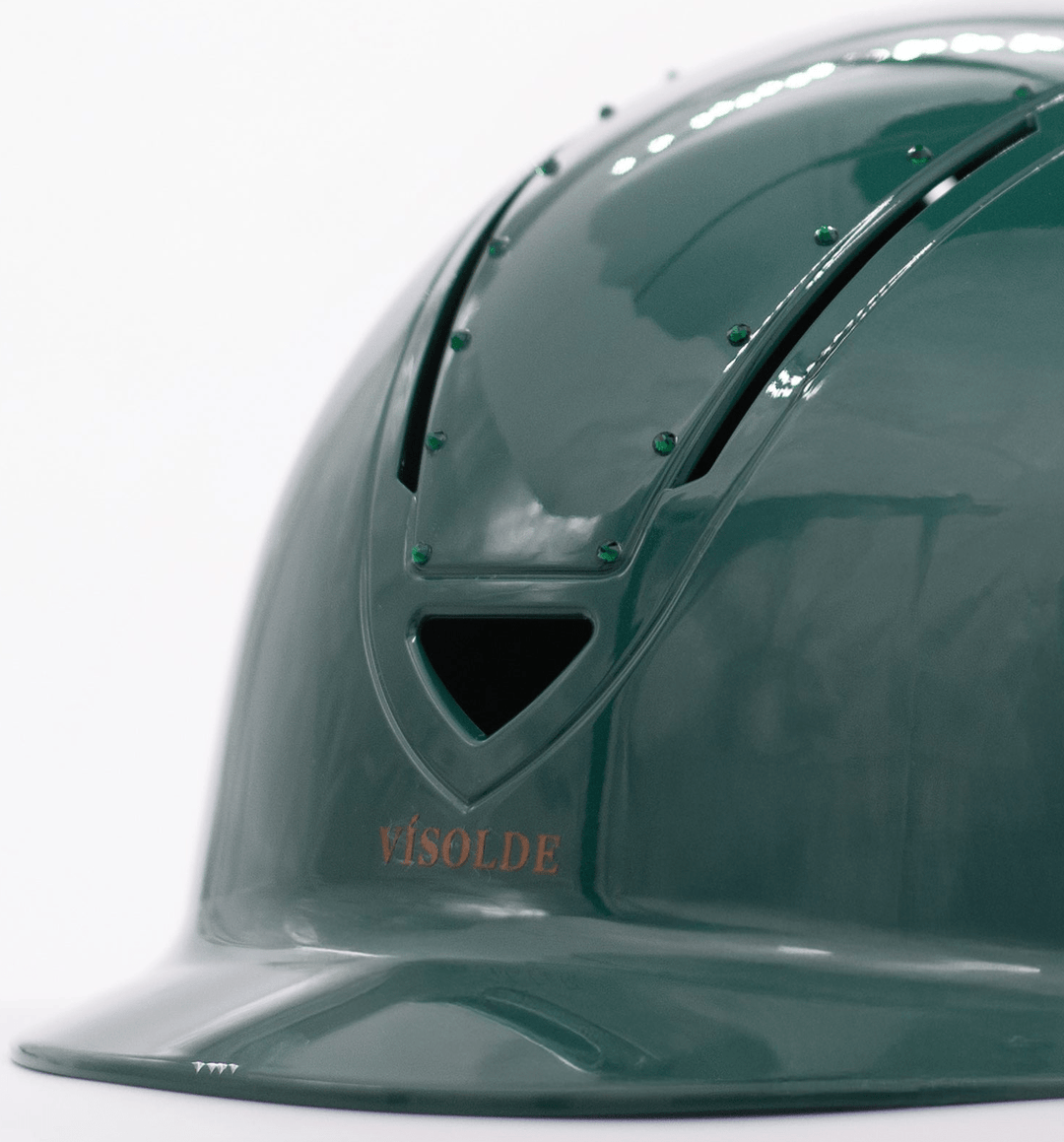 Schaal paardrijhelm Donkergroen Elegance - Vísolde
