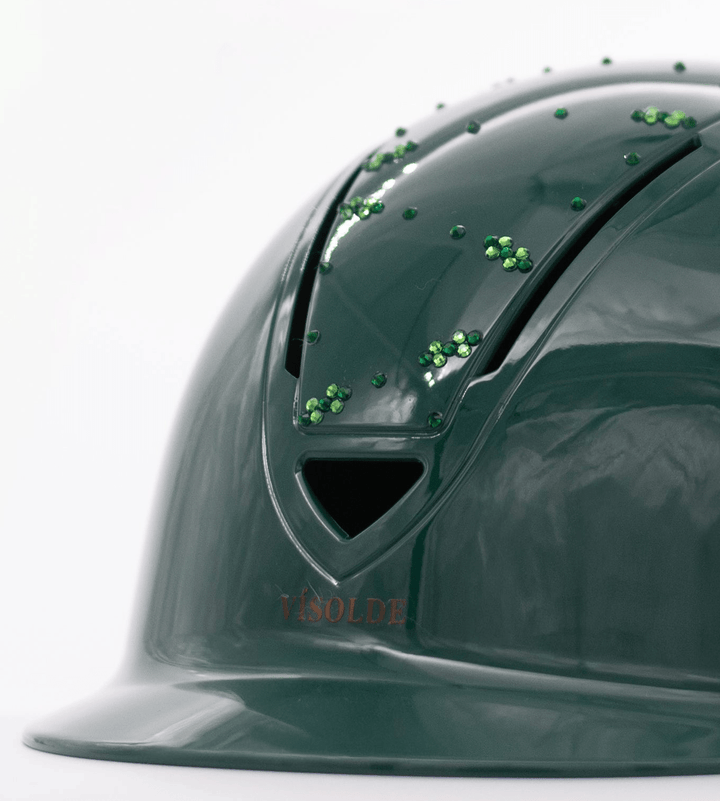 Schaal paardrijhelm Donkergroen Sparkle - Vísolde