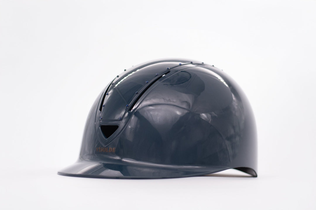 Schaal paardrijhelm Petrol Blauw Elegance - Vísolde