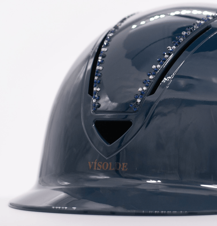 Schaal paardrijhelm Petrol Blauw Royal - Vísolde