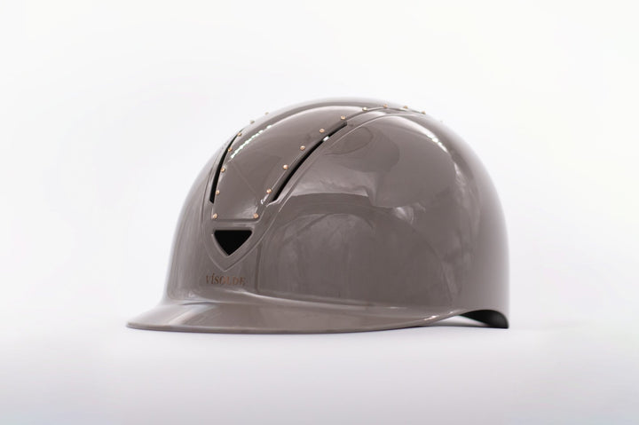 Schaal paardrijhelm Taupe Elegance - Vísolde