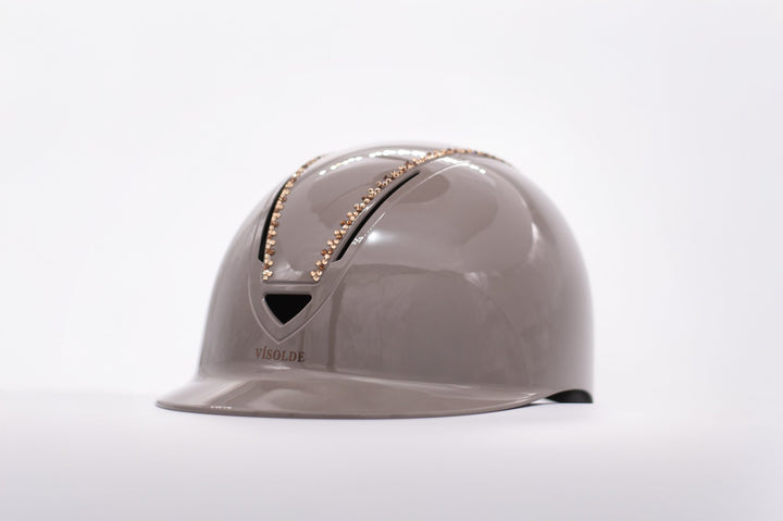 Schaal paardrijhelm Taupe Royal - Vísolde