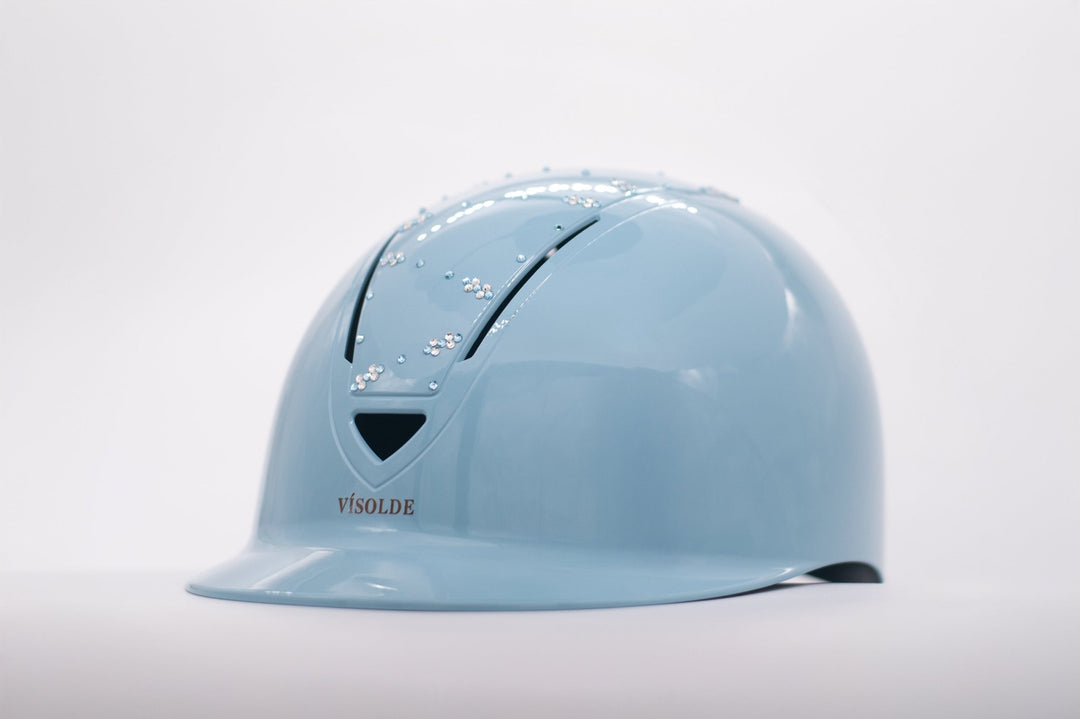 Schaal paardrijhelm Turquoise Sparkle - Vísolde