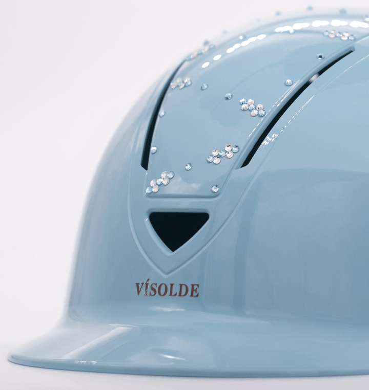 Schaal paardrijhelm Turquoise Sparkle - Vísolde
