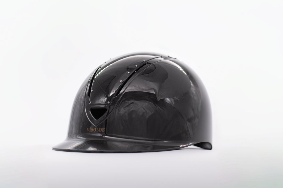 Schaal paardrijhelm Zwart Elegance - Vísolde