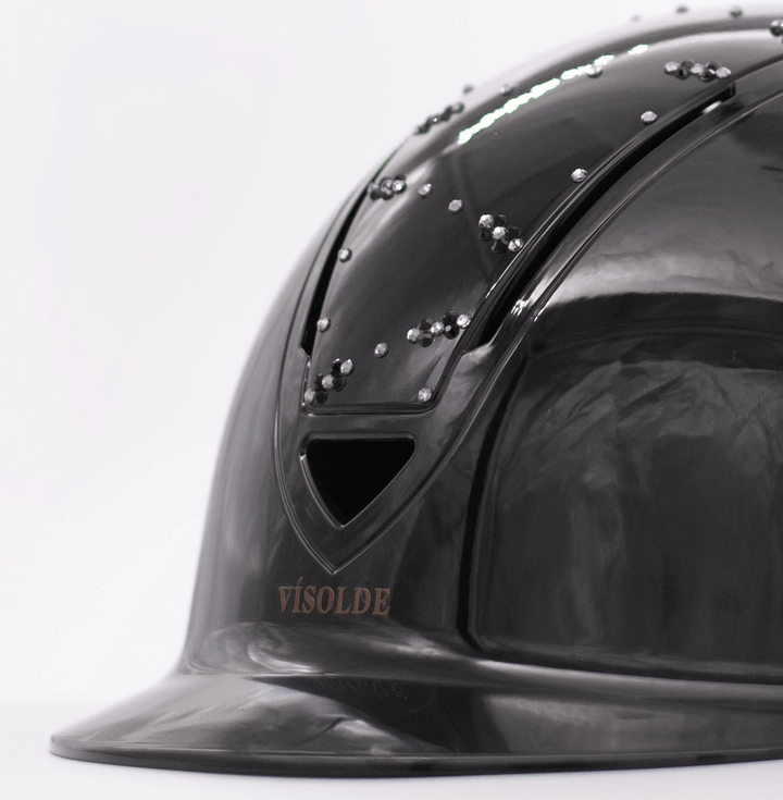 Schaal paardrijhelm Zwart Sparkle - Vísolde