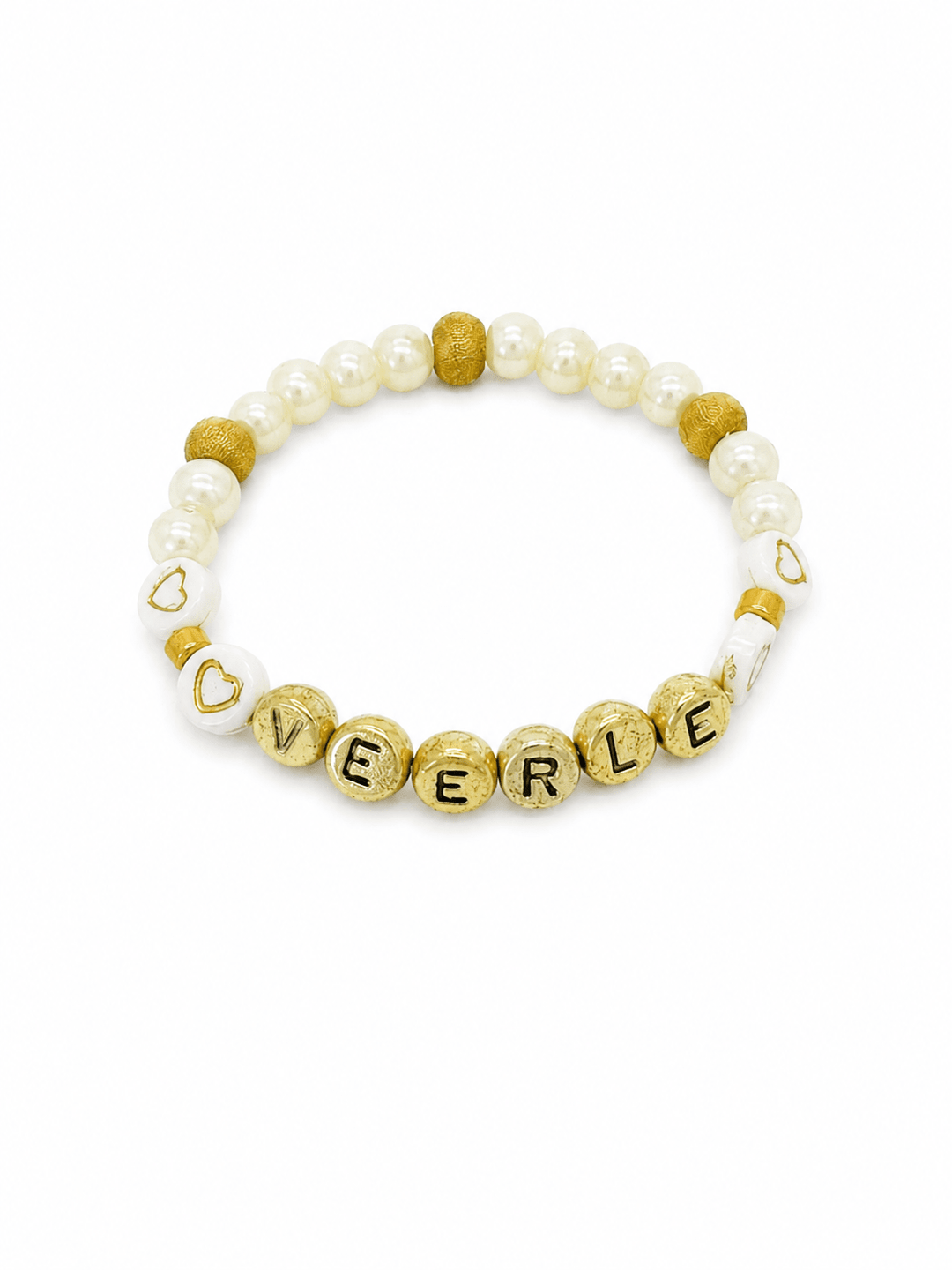 Vísolde Armband met Naam Wit/Goud - Vísolde