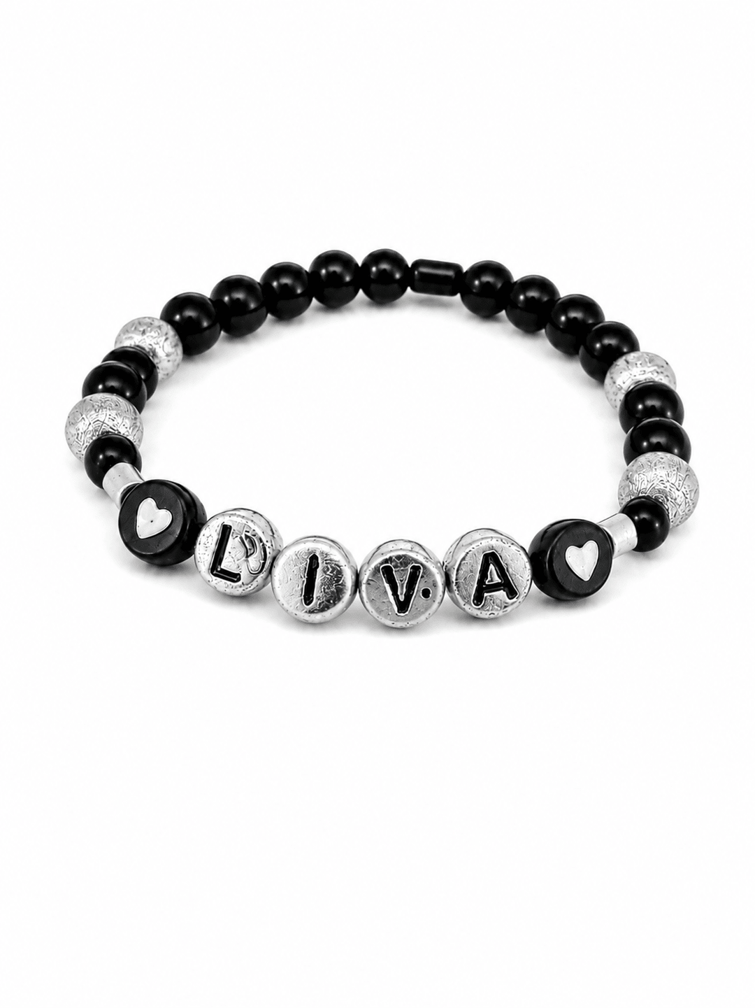 Vísolde Armband met Naam Zwart/Zilver - Vísolde
